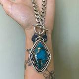 The Alchemist Choker- Morenci II Turquoise and Sterling Silver Heavyweight Choker