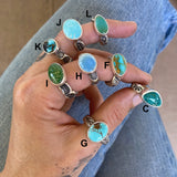 Hand-Stamped Turquoise Rings