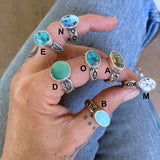 Hand-Stamped Turquoise Rings