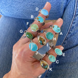 Hand-Stamped Turquoise Rings
