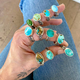 Hand-Stamped Turquoise Rings