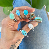 Hand-Stamped Turquoise Rings