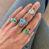 Hand-Stamped Turquoise Rings