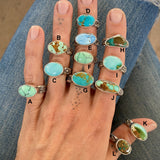 Hand-Stamped Turquoise Rings