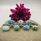 Hand-Stamped Turquoise Rings