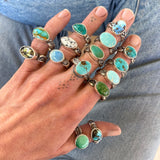 Hand-Stamped Turquoise Rings