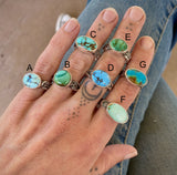 Hand-Stamped Turquoise Rings