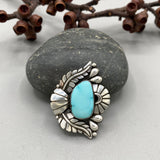 The Arcady Ring- Natural Royston Turquoise and Sterling Silver- Finished to Size or as a Pendant