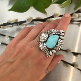 The Arcady Ring- Natural Royston Turquoise and Sterling Silver- Finished to Size or as a Pendant