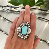 The Arcady Ring- Natural Royston Turquoise and Sterling Silver- Finished to Size or as a Pendant