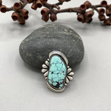 The Ripple Ring 3- Bamboo Mountain Turquoise and Sterling Silver- Finished to Size or as a Pendant