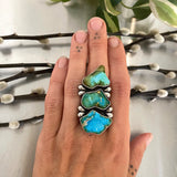 The Bedrock Ring- Sonoran Gold Turquoise and Sterling Silver- Finished to Size or as a Pendant