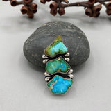 The Bedrock Ring- Sonoran Gold Turquoise and Sterling Silver- Finished to Size or as a Pendant