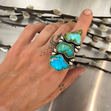 The Bedrock Ring- Sonoran Gold Turquoise and Sterling Silver- Finished to Size or as a Pendant