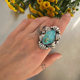 The Wave Ring #2- Natural Royston Royal Blue Turquoise and Sterling Silver- Finished to Size or as a Pendant