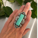 The Carousel Ring- Chrysoprase and Sterling Silver- Finished to Size or as a Pendant