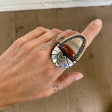 The Desert Dreamer Portal Ring- Picture Jasper and Sterling Silver- Finished to Size or as a Pendant