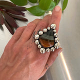 The Desert Dusk Nova Ring- Picture Jasper and Sterling Silver- Finished to Size or as a Pendant