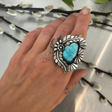 The Eden Ring- Natural Royston Turquoise and Sterling Silver- Finished to Size or as a Pendant