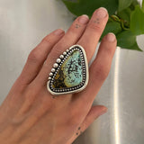 The Fairytale Ring- Bamboo Mountain Turquoise and Sterling Silver- Finished to Size or as a Pendant