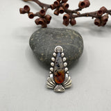 The Foxglove Ring- Montana Agate and Sterling Silver- Finished to Size or as a Pendant