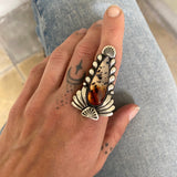 The Foxglove Ring- Montana Agate and Sterling Silver- Finished to Size or as a Pendant