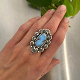 The Sweetheart Ring 2- Golden Hills Lavender Turquoise and Sterling Silver- Finished to Size or as a Pendant