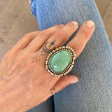 The Ether Ring - Natural Royston Turquoise and Sterling Silver- Finished to Size or as a Pendant