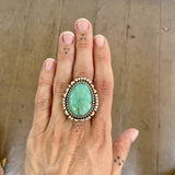 The Ether Ring - Natural Royston Turquoise and Sterling Silver- Finished to Size or as a Pendant