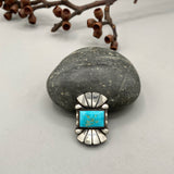 The Phoenix Ring #2- Natural Royston Turquoise and Sterling Silver- Finished to Size or as a Pendant