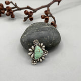 The Flora Ring 2- Natural Prince Variscite and Sterling Silver- Finished to Size or as a Pendant