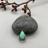 The Broken Arrow Blossom Ring- Natural Broken Arrow Variscite and Sterling Silver- Finished to Size or as a Pendant