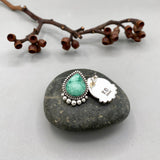 The Halo Earrings- Natural Broken Arrow Variscite and Sterling Silver