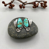 The Secret Garden Earrings- Kingman Turquoise and Sterling Silver