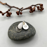 The Shield Earrings- White Buffalo and Sterling Silver