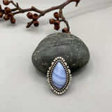 The Cirrus Ring - Blue Lace Agate and Sterling Silver- Finished to Size or as a Pendant