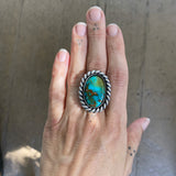 The Prism Ring- Polychrome Royston Turquoise and Sterling Silver- Finished to Size or as a Pendant