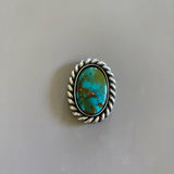 The Prism Ring- Polychrome Royston Turquoise and Sterling Silver- Finished to Size or as a Pendant