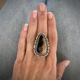 The Spectre Ring- Petrified Palm Root and Sterling Silver- Finished to Size or as a Pendant