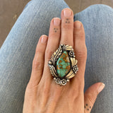 The Bouquet Ring- Natural Royston Turquoise and Sterling Silver- Finished to Size or as a Pendant