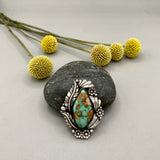 The Bouquet Ring- Natural Royston Turquoise and Sterling Silver- Finished to Size or as a Pendant