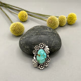 The Desert Rose Ring- Natural Royston Turquoise and Sterling Silver- Finished to Size or as a Pendant