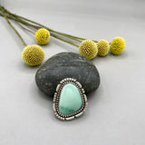 The Ether Ring - Natural Broken Arrow Variscite and Sterling Silver- Finished to Size or as a Pendant