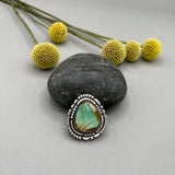 The Silhouette Ring 2- Natural Royston Turquoise and Sterling Silver- Finished to Size or as a Pendant
