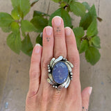 The Astral Ring- Lavandula Scorpion Agate and Sterling Silver- Finished to Size or as a Pendant
