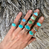 Hand-Stamped Turquoise Rings