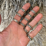 Hand-Stamped Turquoise Rings