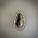 The Spectre Ring- Petrified Palm Root and Sterling Silver- Finished to Size or as a Pendant