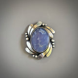 The Astral Ring- Lavandula Scorpion Agate and Sterling Silver- Finished to Size or as a Pendant