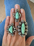 The Sweetheart Ring- Natural Emerald Rose Variscite and Sterling Silver- Finished to Size or as a Pendant